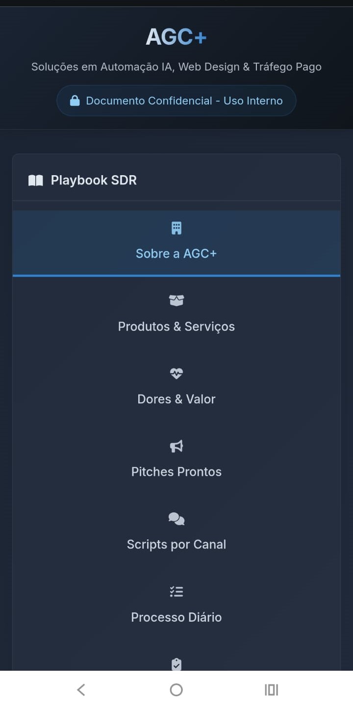 Playbook SDR em mobile